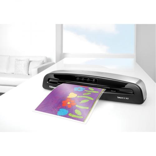 Fellowes Saturn 3i 125 Thermal Laminator Machine For Home Or Office With Pouch Starter Kit, 12.5 Inch, Fast Warm Up, Jam Free Design (57366061) Hero-Shot/500
