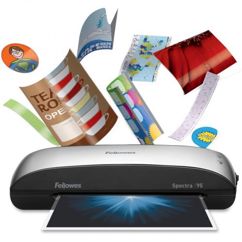 Fellowes Spectra&trade; 95 Thermal Laminator For Home Or Home Office Use With 10 Pouch Starter Kit Hero-Shot/500