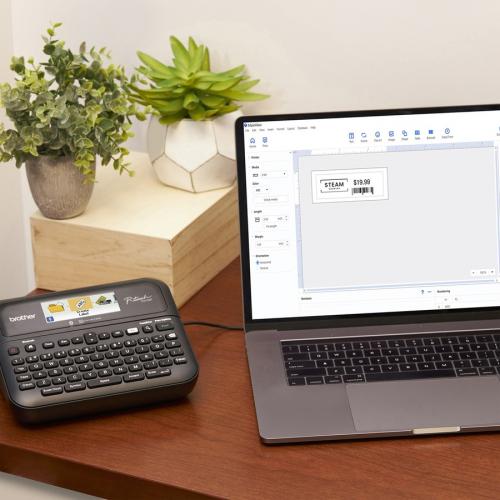 Brother P Touch Business Professional Connected Label Maker With Case PTD610BTVP Hero Shot/500