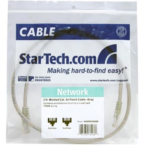 StarTech.com 3 Ft Gray Molded Cat5e UTP Patch Cable In-Package/500