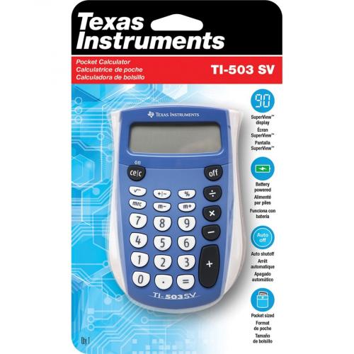 Texas Instruments TI503 SuperView Pocket Calculator In-Package/500
