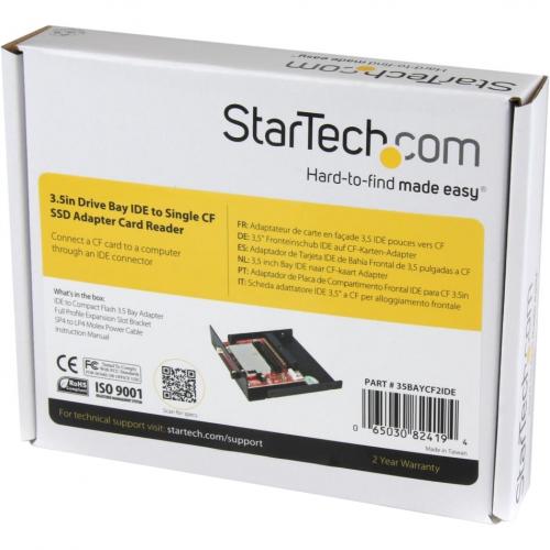 StarTech.com CF Adapter Card   3.5in Drive Day   IDE   CompactFlash   Solid State Drive   SSD In-Package/500