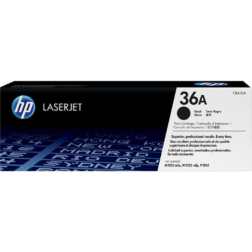 HP 36A Black Toner Cartridge Works With HP LaserJet M1120 MFP Series, HP LaserJet M1522 MFP Series, HP LaserJet P1505 Series CB436A In-Package/500