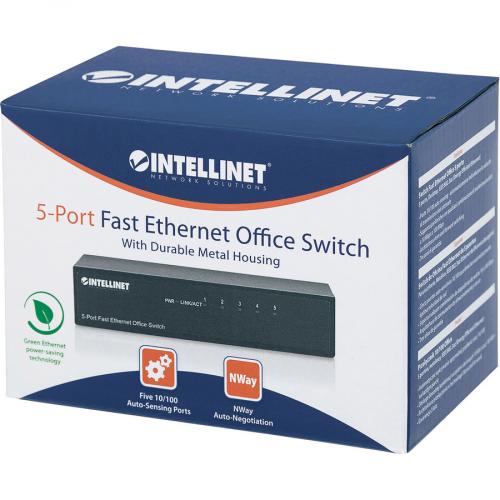Intellinet 5 Port Fast Ethernet Office Switch In-Package/500