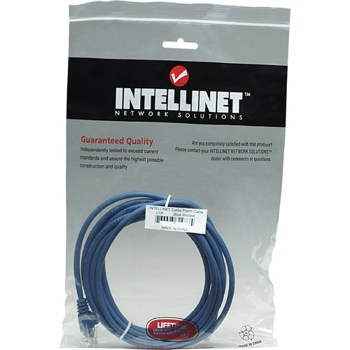 Intellinet Network Solutions Cat5e UTP Network Patch Cable, 25 Ft (7.5 M), Blue In-Package/500