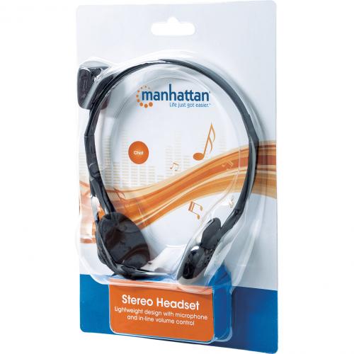 Manhattan Stereo Headset With Microphone And In Line Volume Control In-Package/500