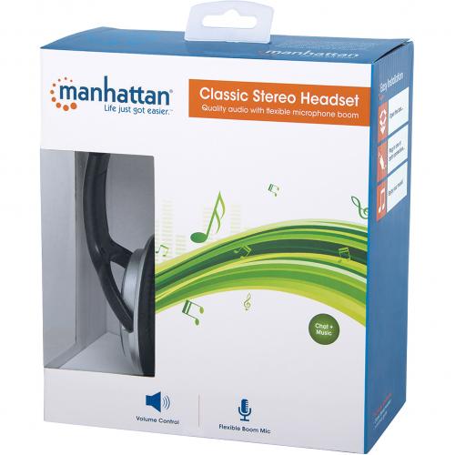 Manhattan Classic Stereo Headset With Flexible Microphone Boom In-Package/500