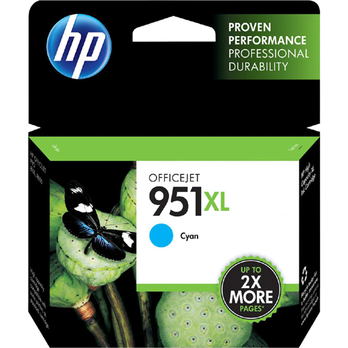 HP 951XL (CN046AN) Original Inkjet Ink Cartridge   Cyan   1 Each In-Package/500