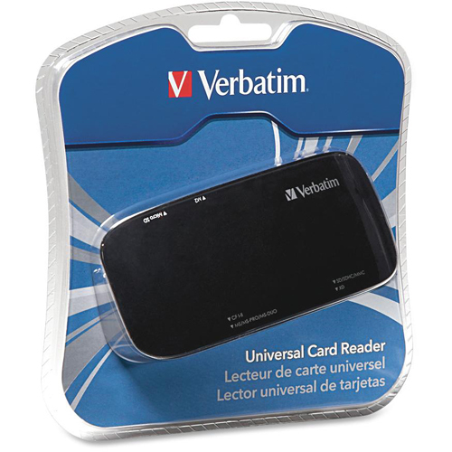 Verbatim Universal Card Reader, USB 2.0   Black In-Package/500