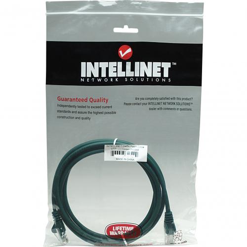 Intellinet Network Solutions Cat5e UTP Network Patch Cable, 10 Ft (3.0 M), Green In-Package/500