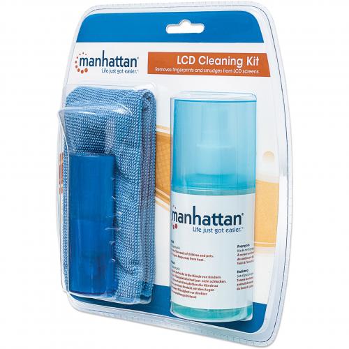 Manhattan LCD Cleaning Kit (6.75 Ounces) With Microfiber Cloth And Retractable Brush In-Package/500