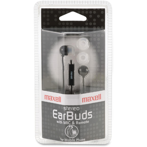 Maxell In Ear Earbuds With Microphone And Remote In-Package/500