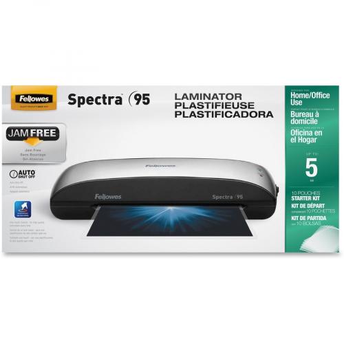 Fellowes Spectra&trade; 95 Thermal Laminator For Home Or Home Office Use With 10 Pouch Starter Kit In-Package/500