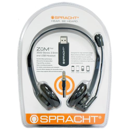 Spracht Z&#362;M Stereo 3.5 And USB Headset In-Package/500