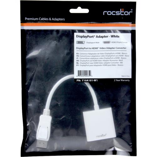 Rocstor DisplayPort (Male) To HDMI (Female) Adapter Converter In-Package/500