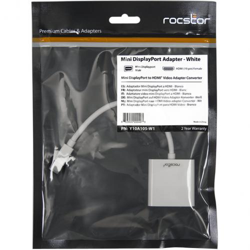 Rocstor Mini DisplayPort/HDMI Audio/Video Adapter   Cable Length: 5.9" In-Package/500