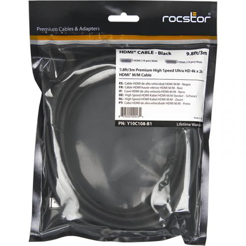 Rocstor Premium High Speed HDMI Cable With Ethernet. In-Package/500