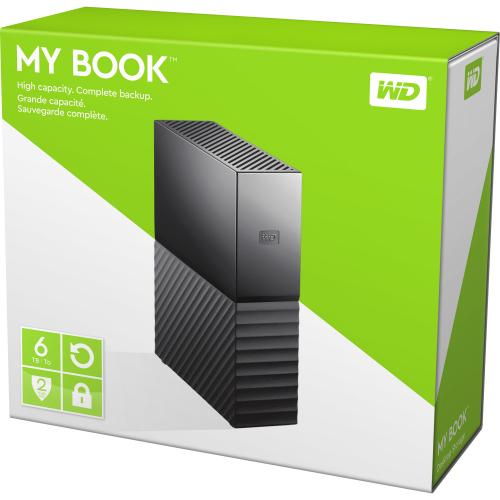 WD My Book 6TB USB 3.0 Desktop Hard Drive With Password Protection And Auto Backup Software In-Package/500