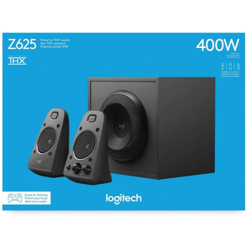 Logitech Z625 2.1 Speaker System   200 W RMS   Black In-Package/500