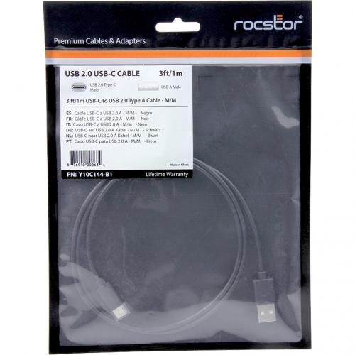 Rocstor Premium USB C To USB A Cable (3ft)   M/M   USB Type C To USB Type A Cable In-Package/500