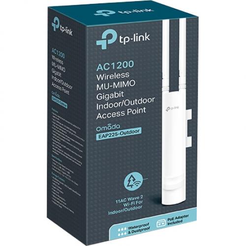 TP Link EAP225 Outdoor   Omada AC1200 Wireless Gigabit Outdoor Access Point In-Package/500