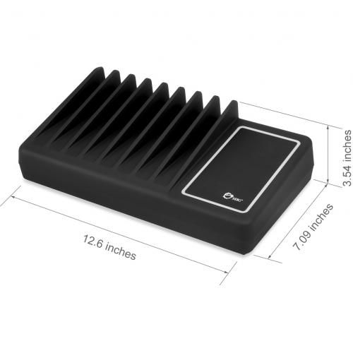 SIIG 10 Port USB Charging Station With Ambient Light Deck Labeled-Images/500