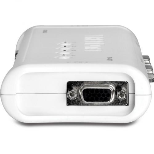 TRENDnet 4 Port USB KVM Switch Kit, VGA And USB Connections, 2048 X 1536 Resolution, Cabling Included, Control Up To 4 Computers, Compliant With Window, Linux, And Mac OS, TK 407K Left/500