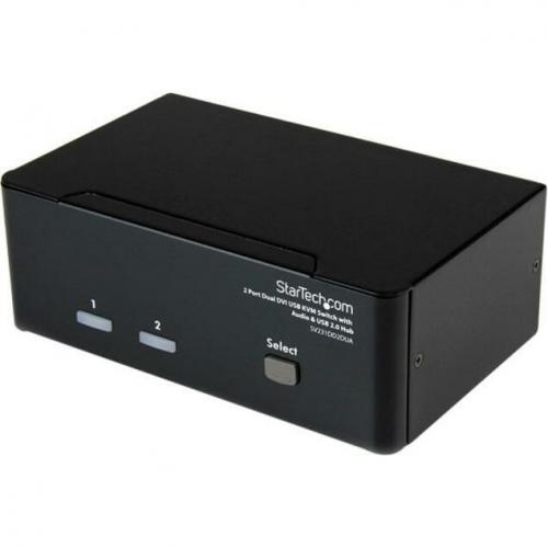 StarTech.com 2 Port Dual DVI USB KVM Switch W/ Audio & USB Hub Left/500
