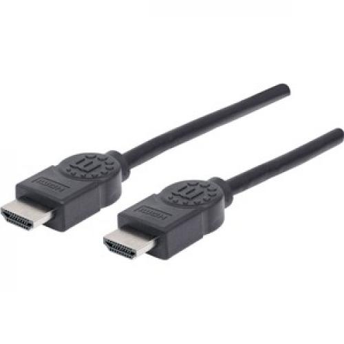 Manhattan HDMI Male To Male High Speed Shielded Cable With Ethernet, 16.5', Black Left/500