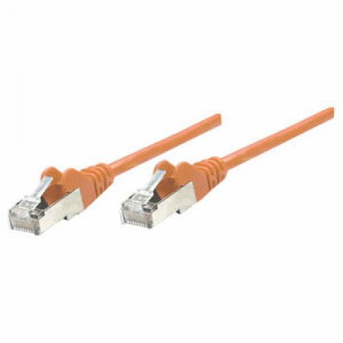 Intellinet Network Solutions Cat6 UTP Network Patch Cable, 1.5 Ft (0.5 M), Orange Left/500