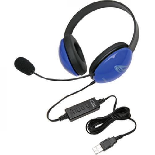 Califone USB Stereo Headphones Listening First Series Blue Left/500