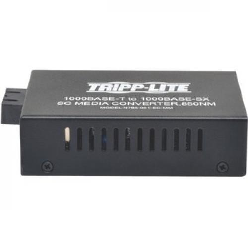 Tripp Lite By Eaton Gigabit Multimode Fiber To Ethernet Media Converter, 10/100/1000 SC, 550 M, 850 Nm Left/500