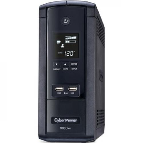 CyberPower UPS Systems BRG1000AVRLCD Intelligent LCD    Capacity: 1000 VA / 600 W Left/500