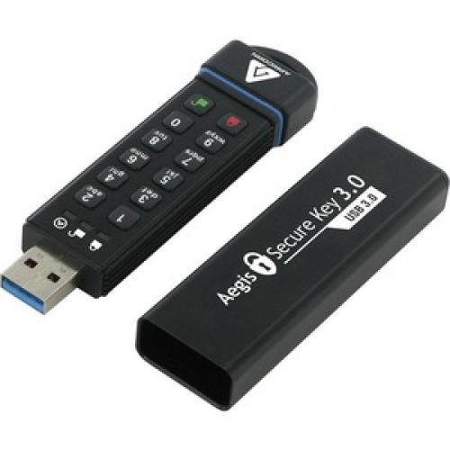 Apricorn Aegis Secure Key 3.0   USB 3.0 Flash Drive Left/500