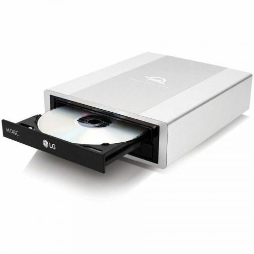 OWC Mercury Pro 24X Super Multi 24X DVD/CD Burner/Reader External Optical Drive With M DISC Support Left/500