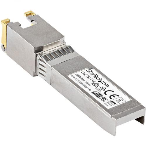 StarTech.com Cisco GLC T Compatible SFP Module   1000BASE T   1GE Gigabit Ethernet SFP SFP To RJ45 Cat6/Cat5e Transceiver   100m Left/500