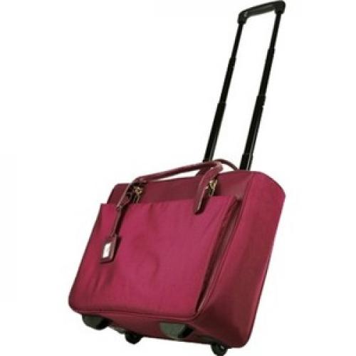 WIB Florence Carrying Case (Rolling Tote) For 17.3" Notebook   Burgundy Left/500