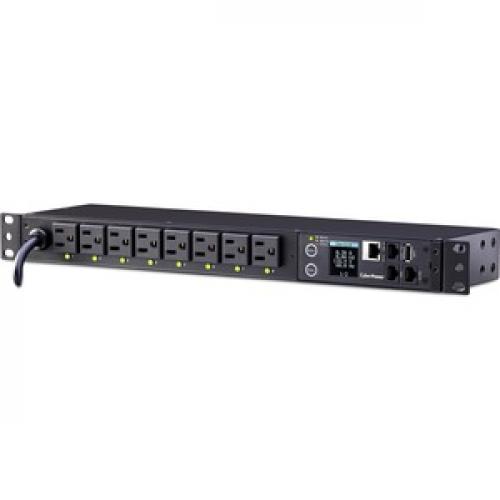 CyberPower PDU81001 100   120 VAC 15A Switched Metered By Outlet PDU Left/500