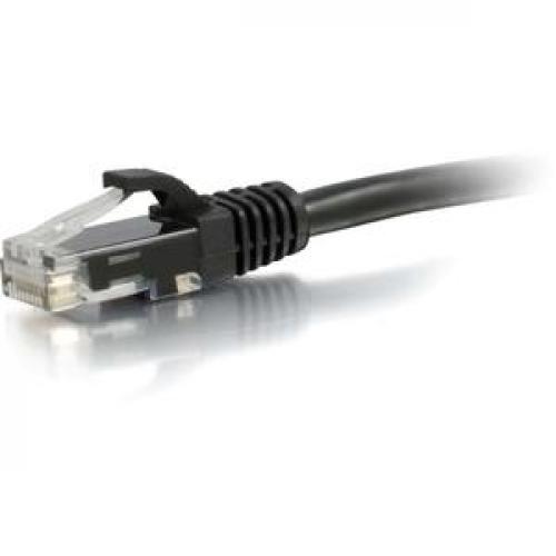 C2G 7ft Cat6 Ethernet Cable   Snagless Unshielded (UTP)   Black Left/500