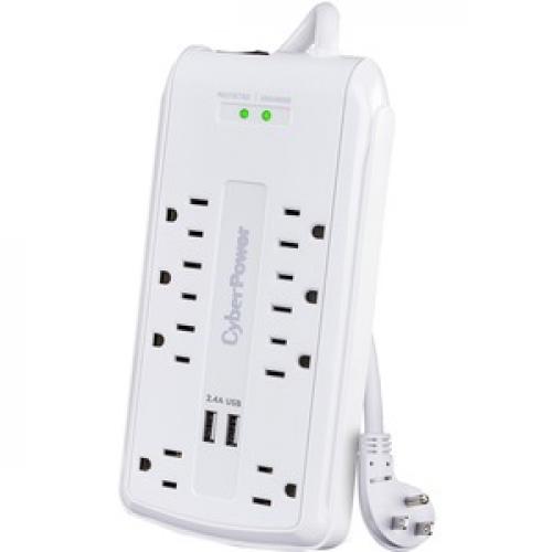 CyberPower CSP806U Professional 8   Outlet Surge With 3000 J Left/500