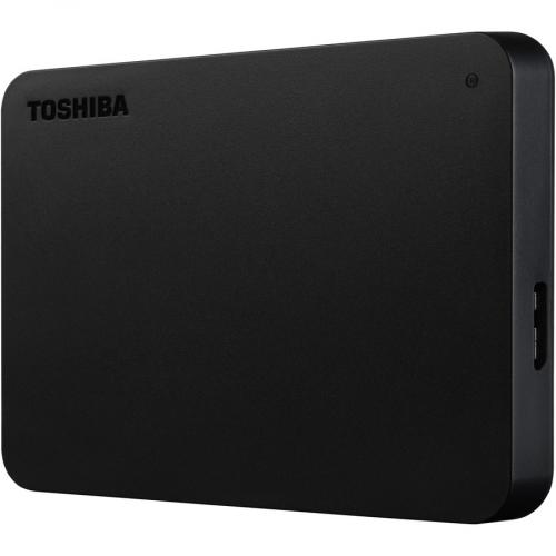 Toshiba Canvio Basics 1 TB Hard Drive   External   Black Left/500
