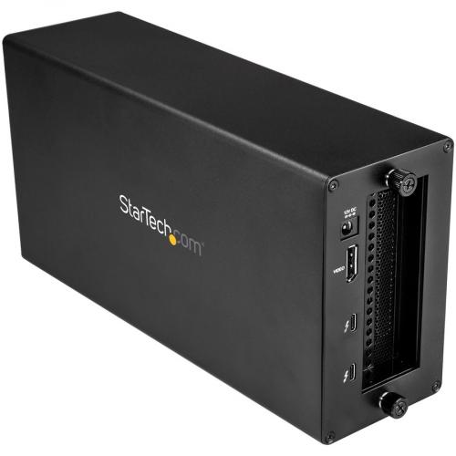 StarTech.com Thunderbolt 3 To 2 Port 10GbE NIC Chassis   External PCIe Enclosure Plus Card Left/500