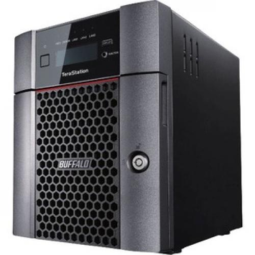 Buffalo TeraStation 5410DN Desktop 16 TB NAS Hard Drives Included (2 X 8TB, 4 Bay) Left/500