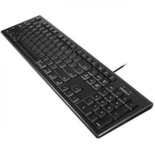 Macally Black 104 Key Full Size USB Keyboard For Mac Left/500