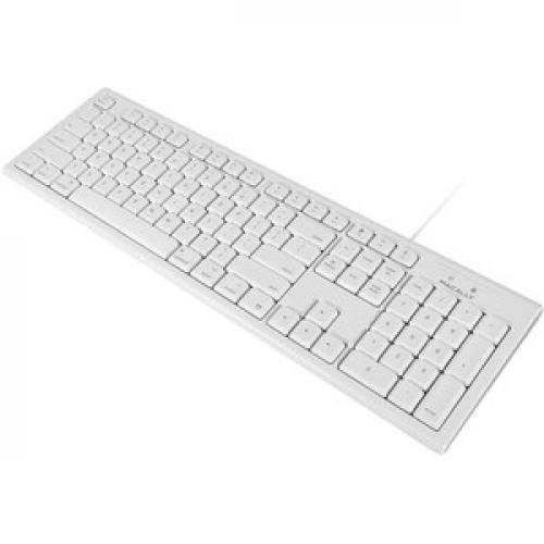 Macally White 104 Key Full Size USB Keyboard For Mac Left/500