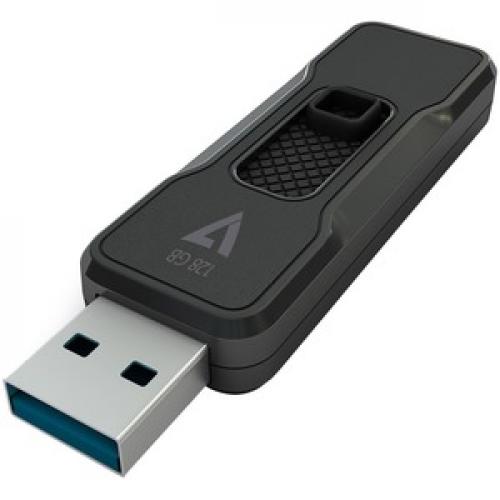 V7 128GB USB 3.1 Flash Drive   With Retractable USB Connector Left/500
