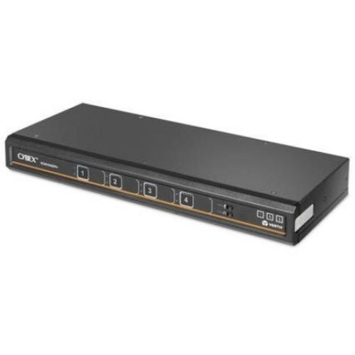 Vertiv Cybex Secure MultiViewer KVM Switch | 4 Port | NIAP Approved | Dual AC Left/500