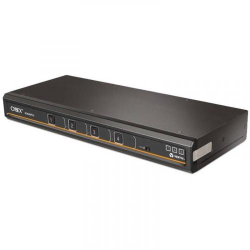 Vertiv Cybex SC800 Secure KVM | Single | 4 Port Universal DisplayPort | USB C | NIAP Version 4.0 Certified (SC840DPHC 400) Left/500