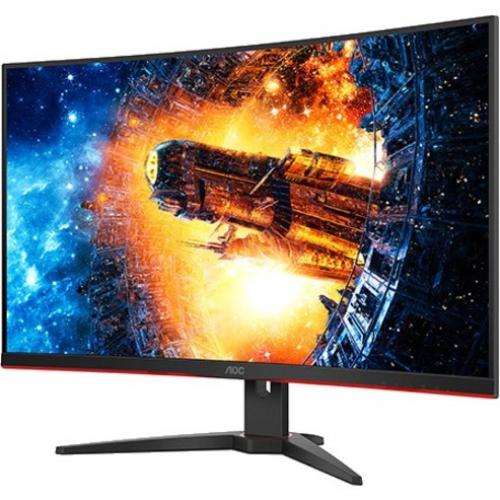 AOC C32G2E 32" Class Full HD Curved Screen Gaming LCD Monitor   16:9   Red, Black Left/500