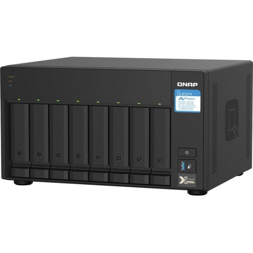 QNAP TS 832PX 4G SAN/NAS Storage System Left/500